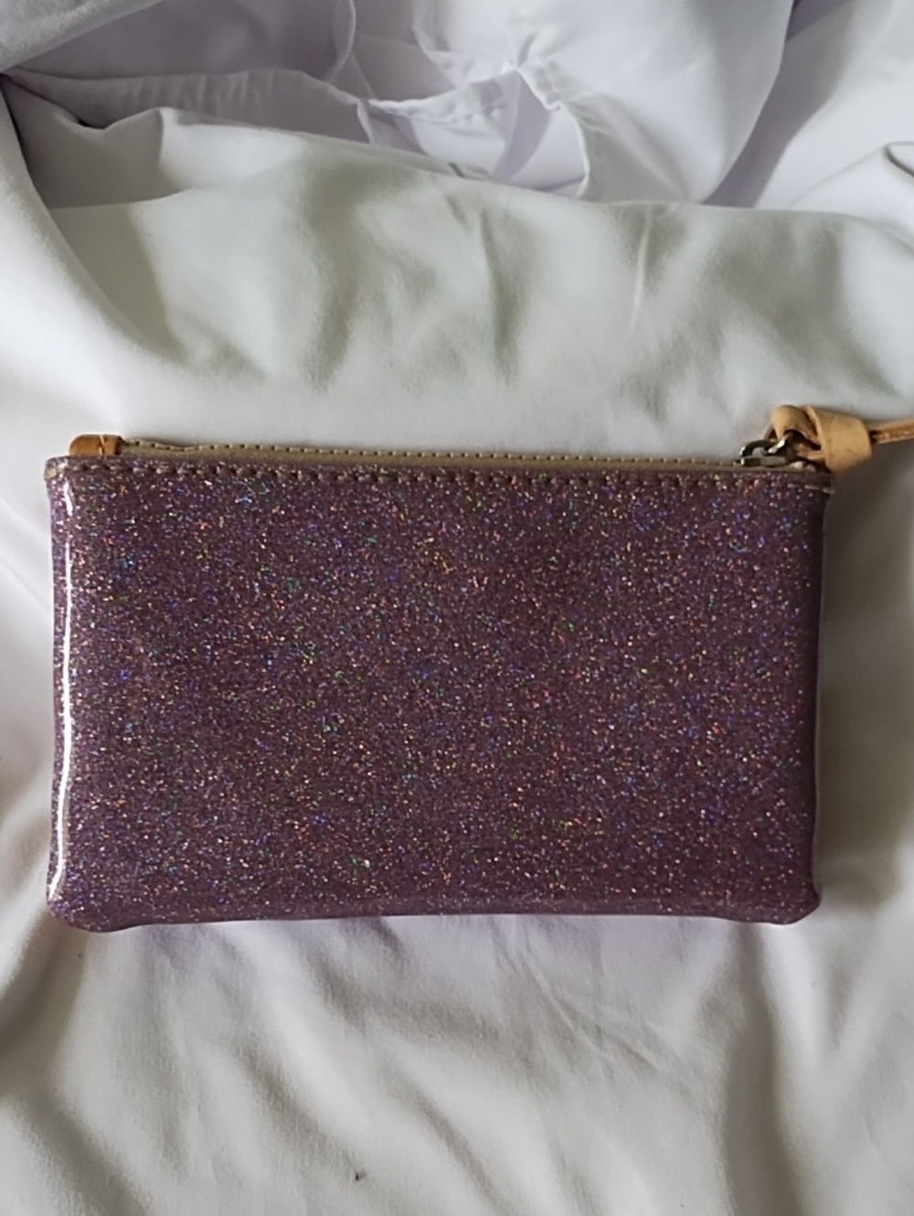 Consuela Slim Wallet in Purple with Tan Trim - Picture 2 of 5